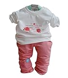 (ビグッド)Bigood かわいい ベビー 女の子 花柄 Ｔシャツ＋アウター＋ロングパンツ 上下 3点セット セットアップ カジュアル 出産祝い（ピンク・100）