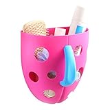 Domybest　オモチャ収納　小物 収納　おもちゃオーガナイザー　スクープ　ストレージビン　バス　お風呂 収納　幼児　赤ちゃん　吸盤式　3色選べる (バラ色)