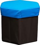 椅子として使える ボックススツール 六角形 ブルー