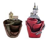 Perfk ２個入りセット　多肉植物ポット　サボテン　多肉植物　フラワー　ベッドポット　ボックス　ガーデンプランター　2タイプ　樹脂