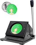 GriMei 缶バッジメーカー 業務用 バッジボタンメーカー切断機 バッジ 手動 缶バッジマシーン 缶バッチマシーン 穴あけ器 DIY.カード、バッジ、ボタンのキットを作るボタンバッジ 広告代理店向け 家庭用 缶バッチメーカー (44mm)