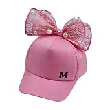 Yeefant 2018 新発売 超人気！赤ちゃん パール おリボン ベースボールキャップ 男の子 女の子 UVカット 日焼け止め 子供 おしゃれ ベビー キッズ 帽子 野球帽 5 (ローズレッド)