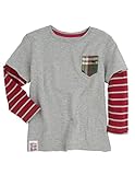 Hatley ハットレイ キッズ男の子 ボーイズ・ムース柄ポイントパッチワーク柄ポケットデコ、2in1・Tシャツ 120cm、6Y(119cm) マルチカラー 綿100% TS5WIMO142