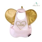 Elbini Triply Baby Bib Stylish PVC free Waterproof Kids Toddler Bib/ よだれ掛かけ. ビブ [並行輸入品] (pink)