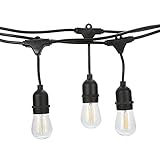 Tomshine UL認証 ストリングライト 15個LEDフィラメント電球 IP65防水AC120V E26ベース 30W 9.9FT S14 誕生日/クリスマス/バー 飾り用