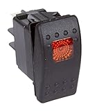 Daystar Universal Rocker Switch with Amber Light 20 Amp Single Pole KU80013 Made in America [並行輸入品]