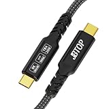 JBTOP USB C 4.0ケーブル 1m 、240 W 5 A急速充電40 Gbpsデータ転送8 Kビデオ互換Thunderbolt 4/3ケーブルiPhone 16、MacBook、ハブ、ドッキングなど