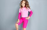 UVカット ラッシュガード ＆ キャップ付 男の子 水着 (9-10(130cm-140cm), 女の子)