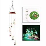 Itian ソーラー風鈴ライト 飾り用ライト クリスマスライト 風鈴搭載 防水 色が自動変更 庭園灯 夜間自動点灯 光センサー 配線不要 どこにでも簡単設置 (願望ボトル型)