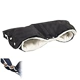 ベビーカー用 ハンドマフ 手袋 防寒 保温 防水 (ハンドマフ ブラック)