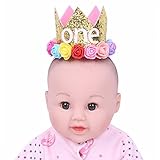 (アイム)iiniim　ベビー 王冠 クラウン パーティー キッズ 大人 子供用 髪飾り ガールズ 帽子 ヘッドバンド 可愛い フラワー クラウン ストレッチ キッズ 女子会 パーティー ヘアバンド 