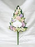 仏花 薄藤と薄桃色の小花と胡蝶蘭 プリザーブドフラワー