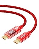 SUPERV Rt4 急速充電 USB C to C ケーブル [100W PD対応 ] (レッド, 1m)