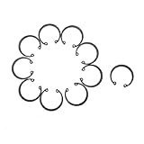 uxcell スナップリング　止め輪 サークリップ　電気シャフトベアリング　メタル製　10個入 29mm内径 34mm外径