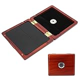 サックスリードボックス、リードホルダー5本のリードを収納するための湿度計付きエレガントウッド(#1)