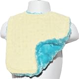 リルカブハブBYDTRリバーシブル＆アジャスタブルMinkyよだれかけ - ターコイズローズバッドスワールと黄色の点