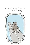 BLIK(ブリック）プロ仕様　ウォールステッカーView Out Plane Window (With Monster)