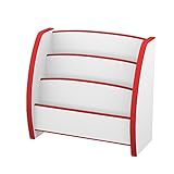 【JAJAN】えほんたて トール幅65.3cm奥行き30cm高さ60cm レッド［完成品][おまけ付き]【知育家具EVAキッズシリーズ】PS-65MR_s［絵本ラック］