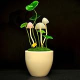 YJYライトセンサーナイトライトカラフルなマッシュルームFake Potted Plant – インテリジェントLEDデスクランプの赤ちゃん保育園寝室 Mushroom desk light-cera