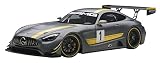 AUTOart 1/18 メルセデス・AMG GT3 プレゼンテーションカー グレー/イエロー・ストライプ