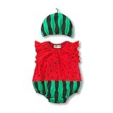 SF　 ベビー用着ぐるみ 帽子付 春夏　キッズ　ベビー用着ぐるみ ベビー服 記念写真 パーティー用 可愛い　ベビーコスチューム (80, スイカ)