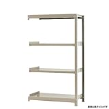 軽中量棚200kg 連結 幅90×奥行30×高さ150cm 4段 アイボリー 200kg/段