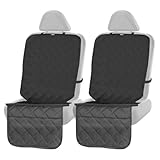 Hasiro シートカバー 車 運転席 助手席 車シート用カバー 軽 普通車に適用 座席マット 前席用 フロント 収納ポケット付き 小物入れ 3重固定 取付け 2枚セット