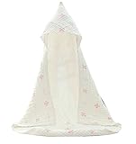 ベビー ソフト コットン 通気性 バスタオル キッズ バスクロス クローク バスローブ 0-5歳（ホワイト-2）