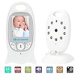 ベビーモニター8 IR LEDの双方向トーク8子守唄の温度モニタVOXモード付き液晶2.4GHzワイヤレス2.0