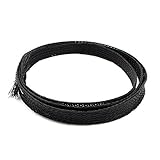 ILS - 10 pieces 1M Retardant Nylon Braided Sleeving 8mm Black PET Cable For 3D Printer