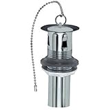 Keeney 681K Lavatory Sink C.O. Plug with Chain and Stopper, Chrome [並行輸入品]