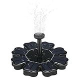 RaiFu 噴水 ポンプ 池、庭 装飾 花の形 ソーラー パワー ドフローティング ファウンテ