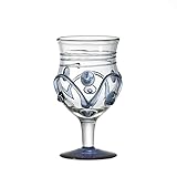 陸奥湾 津軽びいどろ工房 台付きグラス F-49693