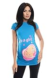 コットンIt 's A Girl印刷マタニティ妊娠トップTシャツ2001のさまざまな色 カラー: ブラック