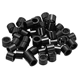 PATIKIL 50個M4 A B SスペーサーM6 x 9mm OD x 7mm Lプラスチックラウンドスペーサーワッシャー黒スタンドオフナットノンスレッドスクリューボルト電気アウトレット