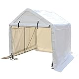 サイクルガレージ 3台用 約幅1830×奥行1830×高さ1830mm 白 テント 倉庫 物置き 屋外収納 ガレージ パイプ倉庫 ガレージテント サイクルテント イージーガレージ バイク 自転車 農機