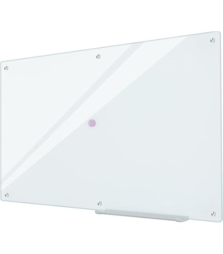 Mobile Glass Whiteboard, 48 X 36 Inch Glass Board/w Height Adjustable, Large - View #4