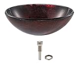 Kraus gv-682-pu-mr 16 – 1 / 2 " SaturnガラスVesselバスルームシンク – IncludesポップアップD、 GV-682-SN 1