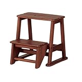 天然木スツール&amp;ステップ 2段式 FRX-513W ダーク色