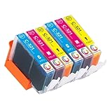 BCI-321互換インクカートリッジ321 320インク BCI-321Cシアン 321Mマゼンタ 321Yイエロー各2本計6本セットプリンターインク 対応機種:PIXUS MP990 MP980 MP640 MP630 MP620 MP560 MP550 MP540 MX870 MX860等大容量タイプ