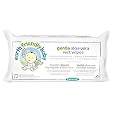 Earth Friendly Baby Gentle Aloe Vera Wet Wipes (72 per pack) 地球に優しい赤ちゃん優しいアロエウェットティッシュ（パックあたり72 ）