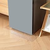 冷蔵庫 マット 透明 PVC 床保護マット 60×65cm 厚さ2.0mm キズ防止 凹み防止 冷蔵庫マット 透明マット フロアマット 防水・防汚 防音/オフィス/食卓/フロア/畳/机下