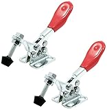 uxcell　トグルクランプ　水平タイプ　201A　60 Lbs　プラスチック製　金属製　レッド　2個セット