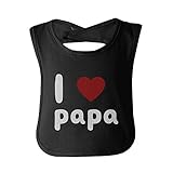 I Love Papa Cute baby Bibs Funny Infant Snap On Bib Great Baby Shower Gift
