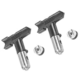 P Prettyia タングステン鋼製　エアレススプレーガン　先端ノズル　塗料スプレーツール対応　ブラック　2セット入り