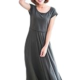 マタニティ ワンピース 授乳服 カップ付重ね着風マキシワンピ カップ付 マキシ マキシワンピ
