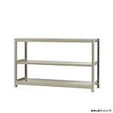 軽中量棚150kg 単体 幅150×奥行30×高さ90cm 3段 アイボリー 150kg/段