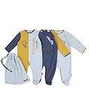 The Essential One – Baby Boys 3 Pack FootieスリーCoveralls – ブルー – ess196 カラー: マルチカラー