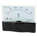 uxcell アナログパネル電圧計電圧計DC 0 - 500Vの範囲44C2測定