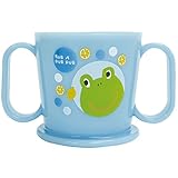 ラブアダブダブ 子ども用コップ ブルー 12.3×7.5×7.3cm/容量:200ml R.トレーニングマグ カエル